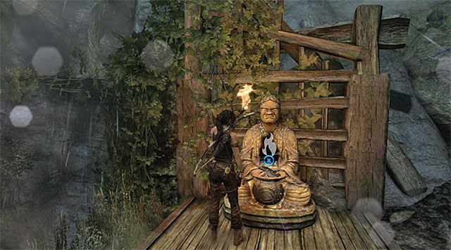 Approach and light the Statue (reward: 10 XP) - Illumination Statues | Collectibles: Mountain Village - Collectibles: Mountain Village - Tomb Raider Game Guide