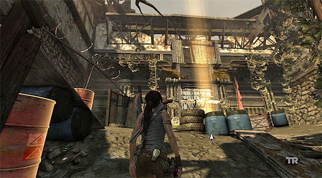 When you approach the gate (screenshot), the game will trigger another cut-scene which will end with you having to battle another wave of enemies - Reach the Gate Under the Bridge | 14: Highway to Hell Walkthrough - 14: Highway to Hell | Walkthrough - Tomb Raider Game Guide