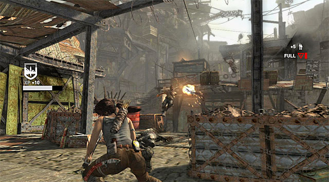 Once a cut-scene showing rope bridges created by enemies is triggered, youll proceed to the second part of the battle - Infiltrate the Palace | 14: Highway to Hell Walkthrough - 14: Highway to Hell | Walkthrough - Tomb Raider Game Guide