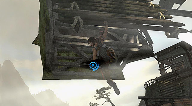 As soon as he kills the last one, attempt to climb the bridge; this will trigger a cut-scene illustrating a rough-and-tumble with one of the guards - Find a Way into the Solarii Stronghold | 16: No One Left Behind Walkthrough - 16: No One Left Behind | Walkthrough - Tomb Raider Game Guide