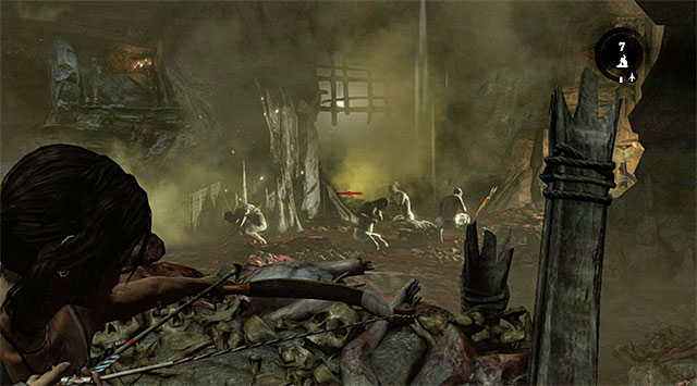 Squeeze through the rocks and watch a short cut-scene illustrating heathens ripping their victim apart - Rescue the Captured Endurance Crew | 16: No One Left Behind Walkthrough - 16: No One Left Behind | Walkthrough - Tomb Raider Game Guide