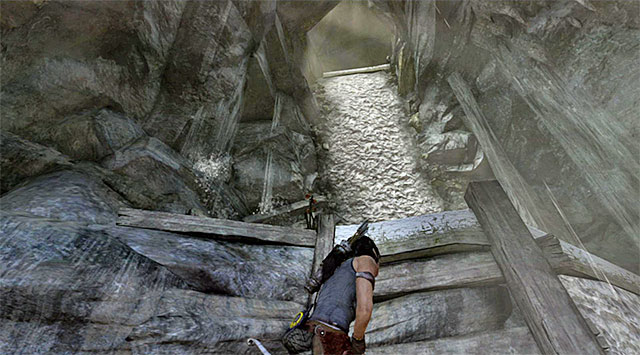 Proceed forward along the upper gallery - Rescue the Captured Endurance Crew | 16: No One Left Behind Walkthrough - 16: No One Left Behind | Walkthrough - Tomb Raider Game Guide
