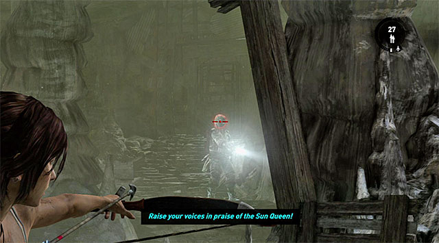 Start sneaking as you are approaching enemy-infested grounds - Rescue the Captured Endurance Crew | 16: No One Left Behind Walkthrough - 16: No One Left Behind | Walkthrough - Tomb Raider Game Guide