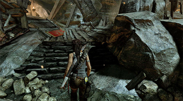 Notice that the explosion unlocked the above passage - Rescue the Captured Endurance Crew | 16: No One Left Behind Walkthrough - 16: No One Left Behind | Walkthrough - Tomb Raider Game Guide