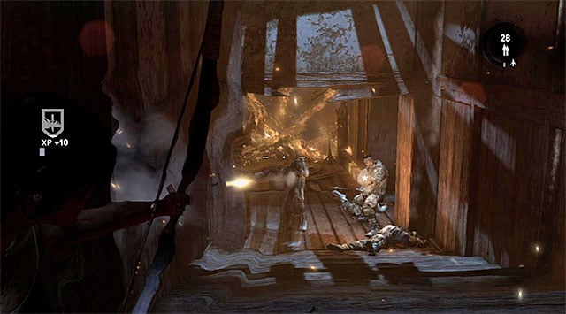 Run along the linear corridors - Fight Your Way Out of the Palace | 17: Into the Fire Walkthrough - 17: Into the Fire | Walkthrough - Tomb Raider Game Guide