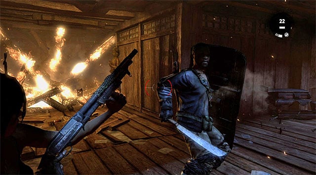 Move forwards - Fight Your Way Out of the Palace | 17: Into the Fire Walkthrough - 17: Into the Fire | Walkthrough - Tomb Raider Game Guide