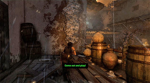 Scramble up the wall on the right - Fight Your Way Out of the Palace | 17: Into the Fire Walkthrough - 17: Into the Fire | Walkthrough - Tomb Raider Game Guide