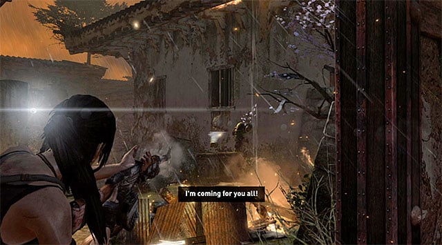 Youll find another enemy group in the next area, so its a good opportunity to test the grenade launcher, especially since youll be quite regularly stumbling upon ammo - Fight Your Way Out of the Palace | 17: Into the Fire Walkthrough - 17: Into the Fire | Walkthrough - Tomb Raider Game Guide