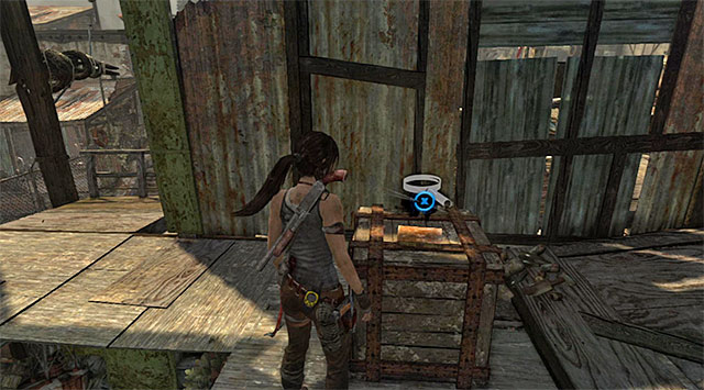 Take the Document off the crate (reward: 25 XP) - Documents | Collectibles: Shantytown - Collectibles: Shantytown - Tomb Raider Game Guide