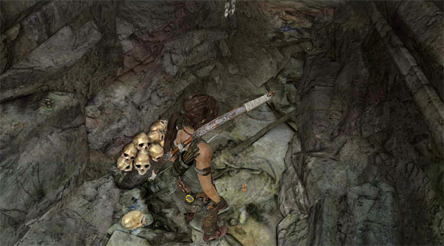 Stop as soon as you reach a dimly lit tunnel; the Cache is somewhere on the ground (reward: 5 XP) - GPS Caches (01-07) | Collectibles: Shantytown - Collectibles: Shantytown - Tomb Raider Game Guide