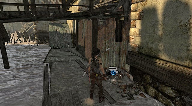 Check out the area underneath the bridge (reward: 5 XP) - GPS Caches (01-07) | Collectibles: Shantytown - Collectibles: Shantytown - Tomb Raider Game Guide