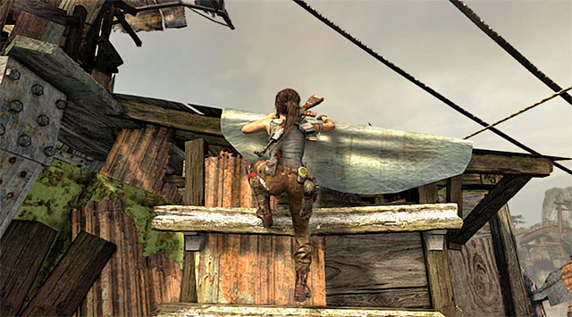 Turn left and continue the ascent - GPS Caches (08-15) | Collectibles: Shantytown - Collectibles: Shantytown - Tomb Raider Game Guide