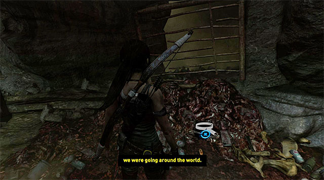 Look for the Cache on the ground; its lying near one of the cages (reward: 5 XP) - GPS Caches | Collectibles: Geothermal Caverns - Collectibles: Geothermal Caverns - Tomb Raider Game Guide