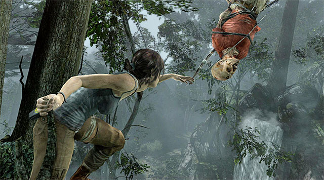 Finally, reach out for the bow, which is another mini-game - Find a Weapon to Hunt Deer | 4: Woman Versus Wild Walkthrough - 4: Woman Versus Wild | Walkthrough - Tomb Raider Game Guide