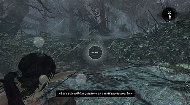 Dont even try moving away from where youre standing, just focus on the coming of the first of three wolves - Survive the Wolf Attack | 5: Just Keep Moving Walkthrough - 5: Just Keep Moving | Walkthrough - Tomb Raider Game Guide