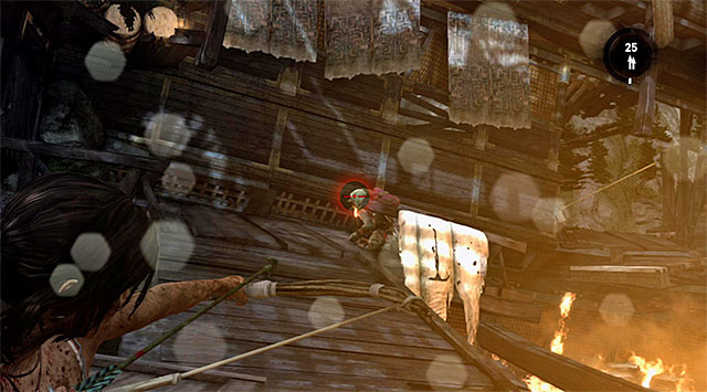 Eventually, your actions will alarm some new enemies and they will start throwing Molotov cocktails at you (even if youve only been sneaking so far) - Continue Up the Mountain to Regroup with Roth | 7: Mountain Rendezvous Walkthrough - 7: Mountain Rendezvous | Walkthrough - Tomb Raider Game Guide