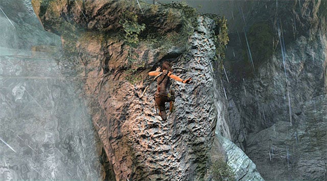 Turn slightly to the right and jump towards another rock - Reach the Top of the Falls | 8: Cry for Help Walkthrough - 8: Cry for Help | Walkthrough - Tomb Raider Game Guide