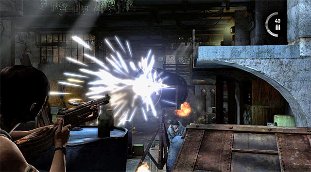 Once theyre down, take cover and try to shoot the searchlights as soon as possible - Find the Communication Console | 8: Cry for Help Walkthrough - 8: Cry for Help | Walkthrough - Tomb Raider Game Guide