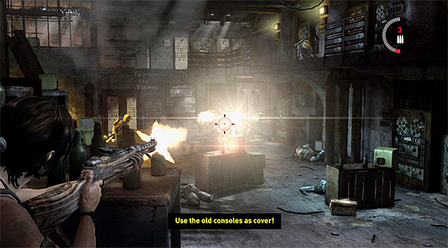 Once its done, focus on the remaining enemies - Find the Communication Console | 8: Cry for Help Walkthrough - 8: Cry for Help | Walkthrough - Tomb Raider Game Guide