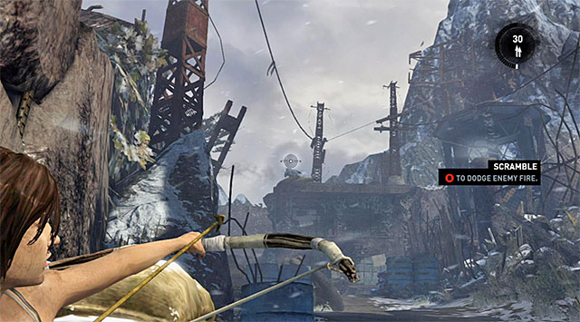 Leave the snipers for last, eliminating them with arrows to the head - Climb the Radio Tower to Send an SOS | 8: Cry for Help Walkthrough - 8: Cry for Help | Walkthrough - Tomb Raider Game Guide