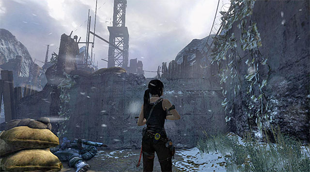 Move forward - Climb the Radio Tower to Send an SOS | 8: Cry for Help Walkthrough - 8: Cry for Help | Walkthrough - Tomb Raider Game Guide