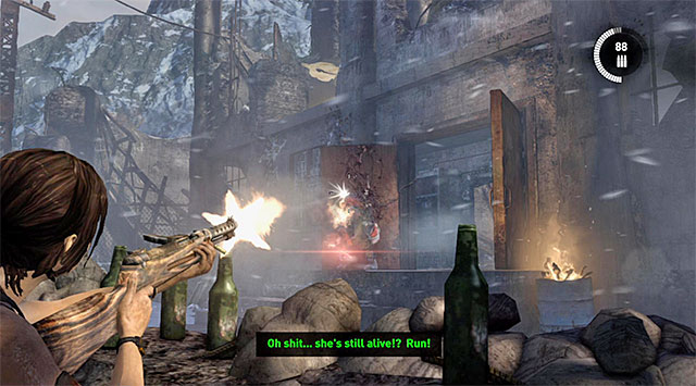 When you take him down, proceed to eliminating the regular guards coming at you from the western building - Climb the Radio Tower to Send an SOS | 8: Cry for Help Walkthrough - 8: Cry for Help | Walkthrough - Tomb Raider Game Guide