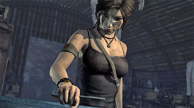 Go inside the warehouse on the right and check it out - Start a Signal Fire | 8: Cry for Help Walkthrough - 8: Cry for Help | Walkthrough - Tomb Raider Game Guide