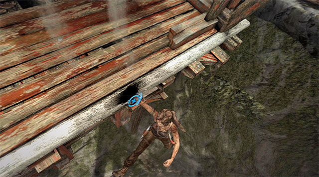 As soon as you regain control over Lara, wiggle the analog stick left and right (or use directional keys) in order to avoid the bigger obstacles while sliding down - Start a Signal Fire | 8: Cry for Help Walkthrough - 8: Cry for Help | Walkthrough - Tomb Raider Game Guide