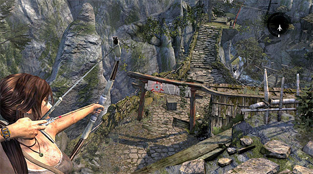 Youll start near the newly unlocked base camp (Village Overlook), where its a good idea to do some shopping - Reach the Smoke Beacon | 10: Guilty Conscience Walkthrough - 10: Guilty Conscience | Walkthrough - Tomb Raider Game Guide