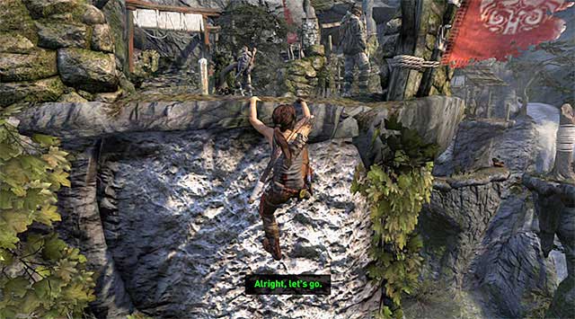 Next in line is a vertical wall; use the slightly forgotten climbing axe to scale it - Reach the Smoke Beacon | 10: Guilty Conscience Walkthrough - 10: Guilty Conscience | Walkthrough - Tomb Raider Game Guide