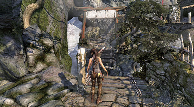 Approach the edge pictured above - Reach the Smoke Beacon | 10: Guilty Conscience Walkthrough - 10: Guilty Conscience | Walkthrough - Tomb Raider Game Guide