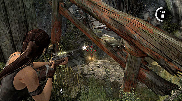 The second involves taking initiative and attacking from above - Descend Down the Mountain to the Solarii Base | 12: A Friend in Need Walkthrough - 12: A Friend in Need | Walkthrough - Tomb Raider Game Guide