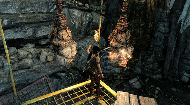 With it, go back to the platform with three cocoons - Tomb of the Unworthy | Optional Tombs: Mountain Village - Mountain Village | Optional Tombs - Tomb Raider Game Guide