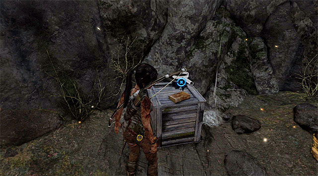 Take the Document off the crate inside (reward: 25 XP) - Documents | Collectibles: Mountain Temple - Collectibles: Mountain Temple - Tomb Raider Game Guide