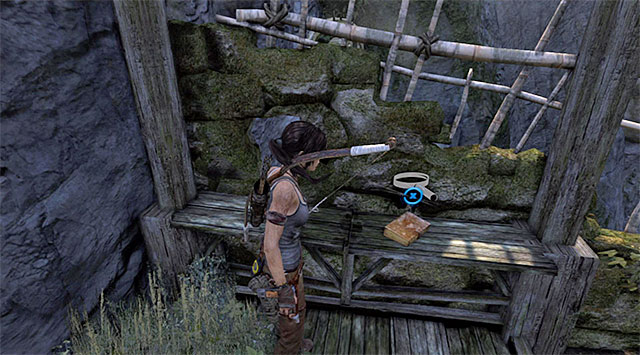 Examine it to find the Document on the bench (reward: 25 XP) - Documents | Collectibles: Mountain Village - Collectibles: Mountain Village - Tomb Raider Game Guide