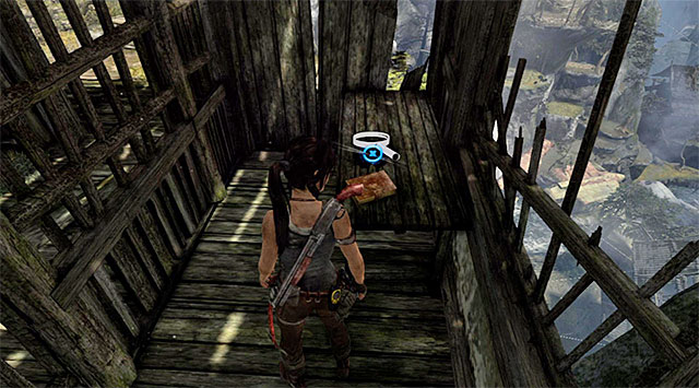 Enter the sideway room and take the Document off the table (reward: 25 XP) - Documents | Collectibles: Mountain Village - Collectibles: Mountain Village - Tomb Raider Game Guide