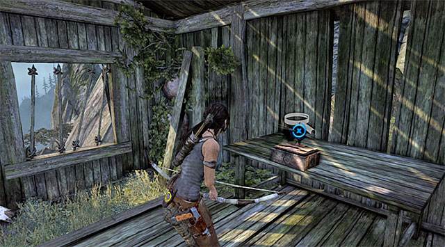 Go inside and take the Vial off the table - Relics | Collectibles: Mountain Village - Collectibles: Mountain Village - Tomb Raider Game Guide