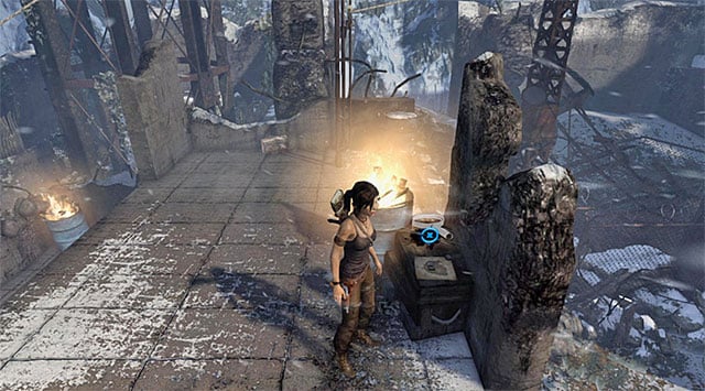 Slide down to land on the roof - Treasure Maps | Collectibles: Base Exterior - Collectibles: Base Exterior - Tomb Raider Game Guide