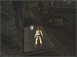 Climb on the platform and take Artefact 1/4 - Natlas Mines 1 | Artefacts and Relics - Artefacts and Relics - Tomb Raider: Anniversary Game Guide & Walkthrough