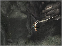 Of course you will slide on the slant timbers - The Lost Valley | Artefacts and Relics - Artefacts and Relics - Tomb Raider: Anniversary Game Guide & Walkthrough