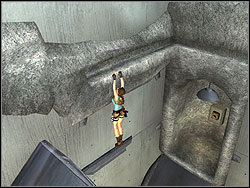 You will grab the edge above the niche with the button - The Croft Manor 3 | The Croft Manor - training mission - The Croft Manor - training mission - Tomb Raider: Anniversary Game Guide & Walkthrough