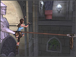 Run again in the direction of green boxes and go through the balcony again to the parietal scaffolding - The Croft Manor 4 | The Croft Manor - training mission - The Croft Manor - training mission - Tomb Raider: Anniversary Game Guide & Walkthrough