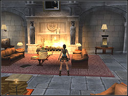 You will start in the main hall - The Croft Manor 1 | The Croft Manor - training mission - The Croft Manor - training mission - Tomb Raider: Anniversary Game Guide & Walkthrough