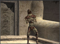 You will meet two mummies with cats heads - Temple of Khamoon 1 | Walkthrough - Egypt - Tomb Raider: Anniversary Game Guide & Walkthrough