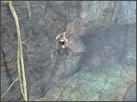 Now you will have to use a new rope in order to reach a nearby waterfall - Bolivia - part I | Bolivia - Tiwanaku - Bolivia - Tiwanaku - Tomb Raider: Legend Game Guide & Walkthrough