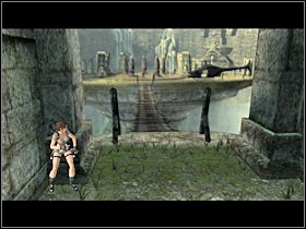 Once the cut-scene has ended, start running towards the opposite side of the bridge - Bolivia - part IV | Bolivia - Tiwanaku - Bolivia - Tiwanaku - Tomb Raider: Legend Game Guide & Walkthrough