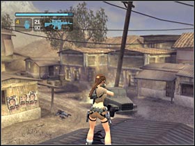 You may jump down from the roof - Peru - part I | Peru - Return to Paraiso - Peru - Return to Paraiso - Tomb Raider: Legend Game Guide & Walkthrough