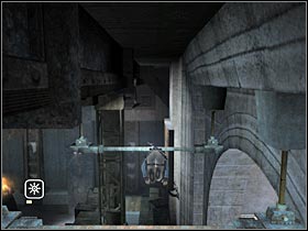 Once again you will have to use the grapple in order to pull the whole construction towards Lara (#1) - Kazakhstan - part II | Kazakhstan - Proj. Carbonek - Kazakhstan - Project Carbonek - Tomb Raider: Legend Game Guide & Walkthrough