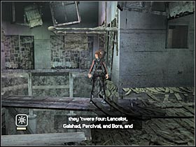 One of the poles will automatically turn the moment you reach it (#1) - England - part I | England - King Arthurs Tomb - England - King Arthurs Tomb - Tomb Raider: Legend Game Guide & Walkthrough