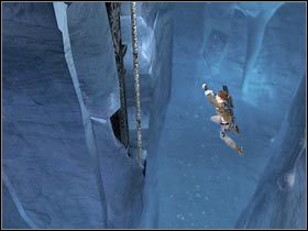 As youve probably suspected, you will have to make a jump towards the new ledge - Nepal - part III | Nepal - The Ghalali Key - Nepal - The Ghalali Key - Tomb Raider: Legend Game Guide & Walkthrough